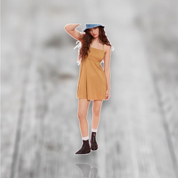 NWT - AE Women’s Silky Slip-on Mini Dress (Light Brown / Multiple Sizes) - Picture 6 of 10